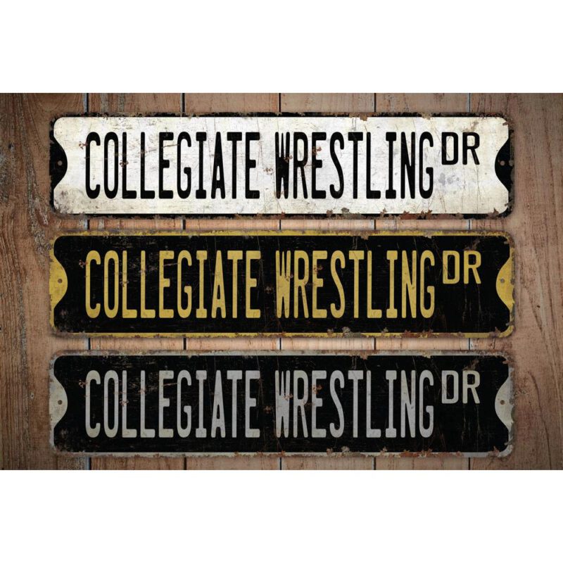 Collegiate-Wrestling-Premium-Quality-Rustic-Metal-Sign-Images