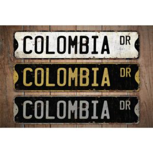 Colombia-Premium-Quality-Rustic-Metal-Sign-Images