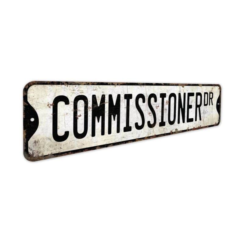 Commissioner-Premium-Quality-Rustic-Metal-Sign-3