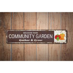 Community-Garden-Sign-Premium-Quality-Rustic-Metal-Sign-Images