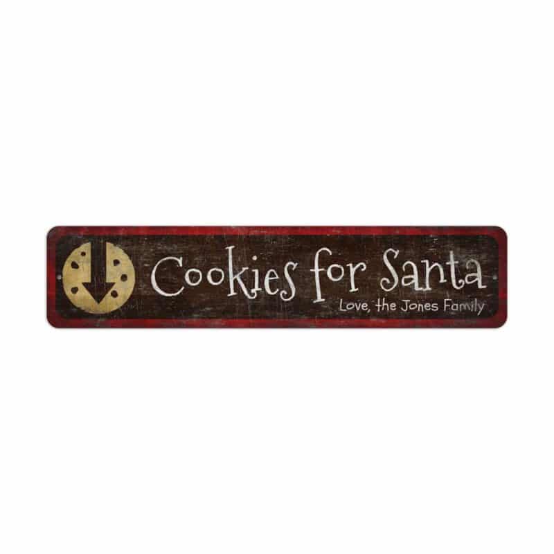 Cookies-Milk-for-Santa-Sign-Premium-Quality-Rustic-Metal-Sign-2