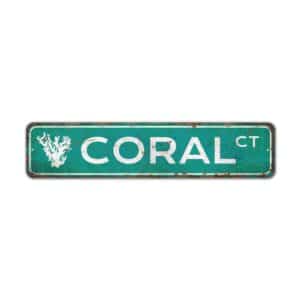 Coral-CT-Sign-Premium-Quality-Rustic-Metal-Sign-2