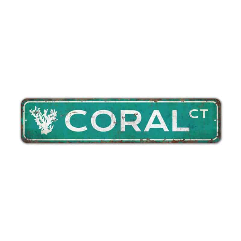 Coral-CT-Sign-Premium-Quality-Rustic-Metal-Sign-2