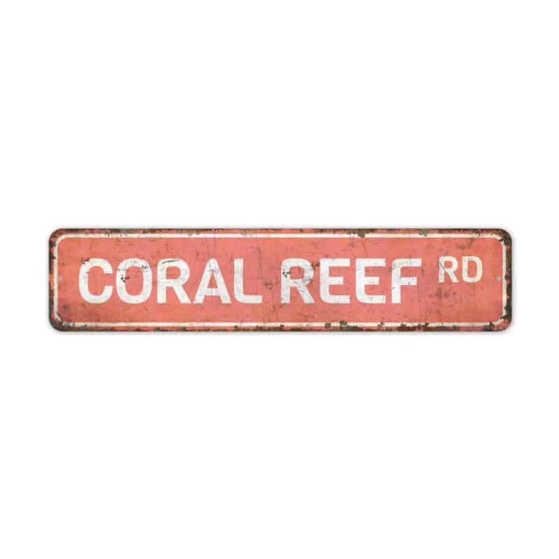 Coral-Reef-Road-Sign-Premium-Quality-Rustic-Metal-Sign-2