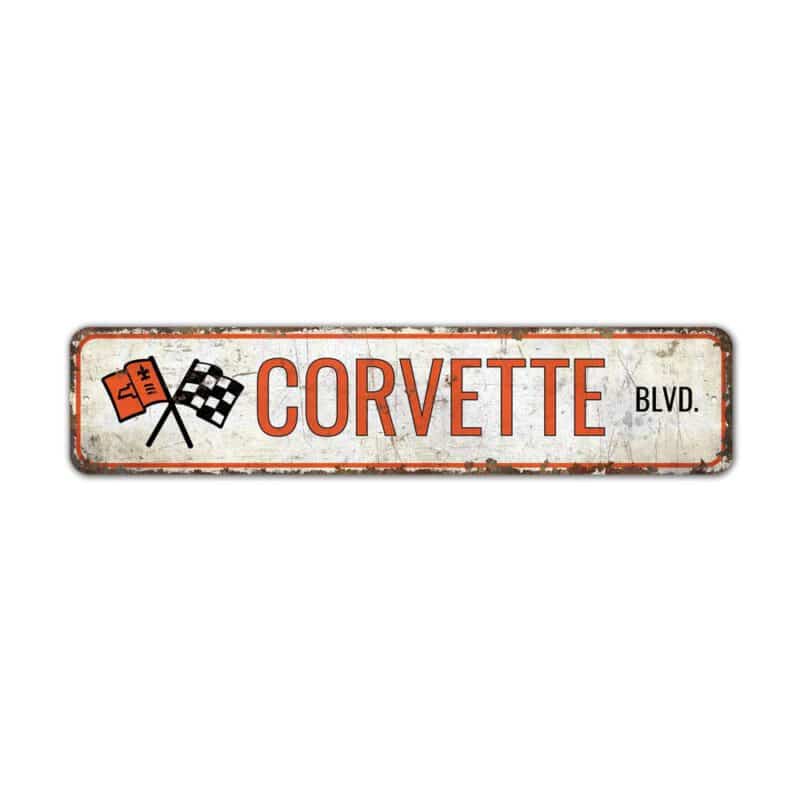 Corvette-BLVD-Sign-Premium-Quality-Rustic-Metal-Sign-2