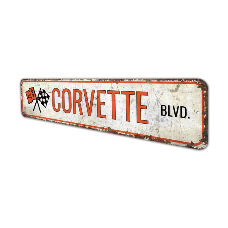 Corvette-BLVD-Sign-Premium-Quality-Rustic-Metal-Sign-4