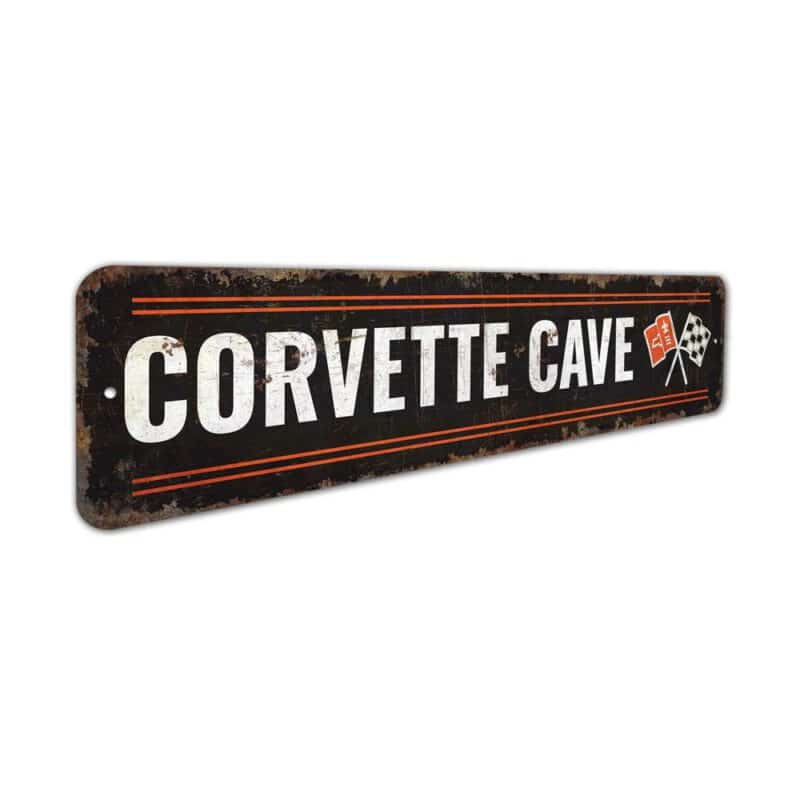 Corvette-Cave-Sign-Premium-Quality-Rustic-Metal-Sign-3