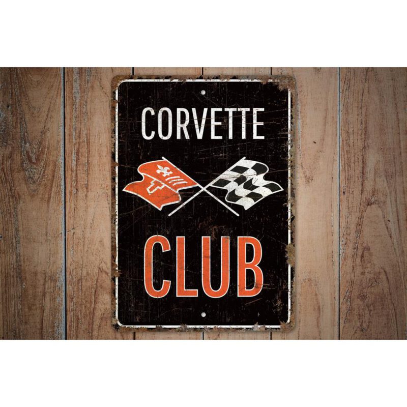 Corvette-Club-Premium-Quality-Rustic-Metal-Sign-Images