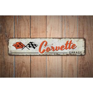 Corvette-Garage-Premium-Quality-Rustic-Metal-Sign-Images-3