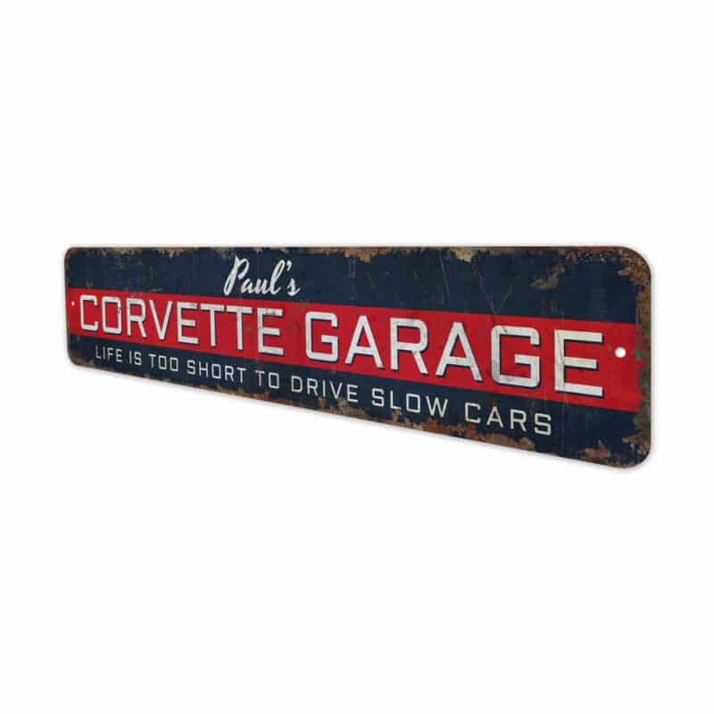 Corvette-Garage-Sign-Premium-Quality-Rustic-Metal-Sign-4