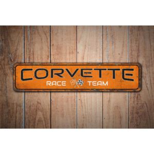 Corvette-Race-Team-Sign-Premium-Quality-Rustic-Metal-Sign-Images