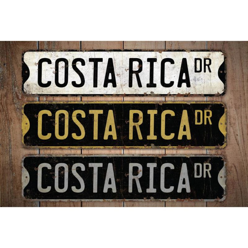 Costa-Rica-Premium-Quality-Rustic-Metal-Sign-Images