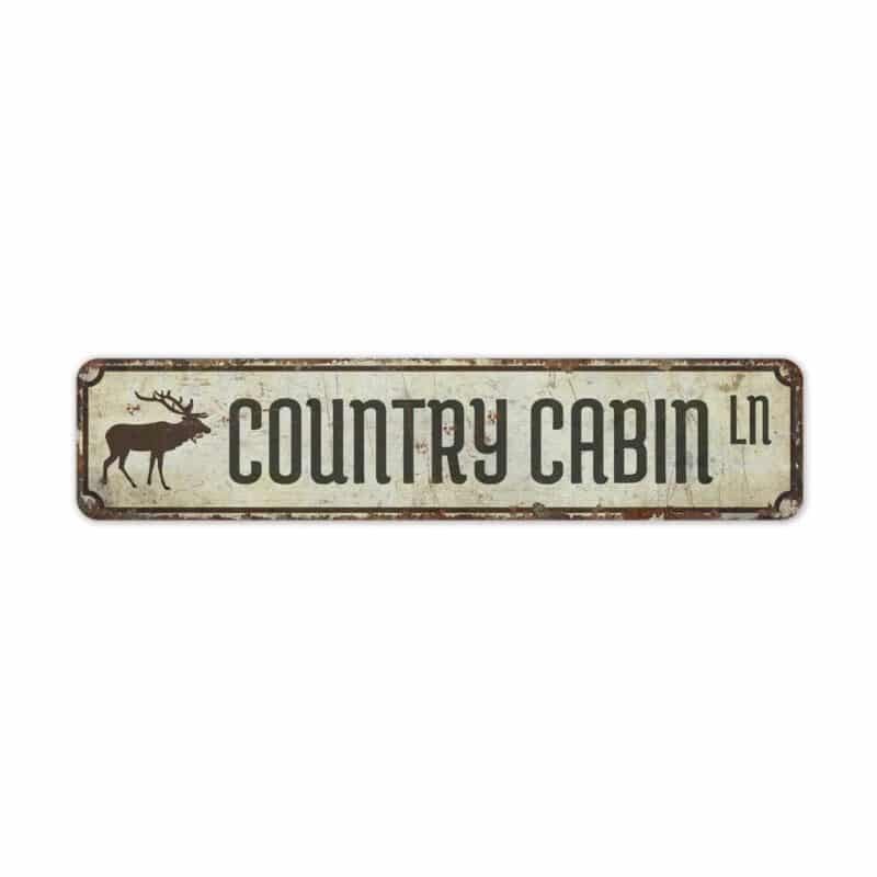 Country-Cabin-Lane-Sign-Premium-Quality-Rustic-Metal-Sign-2