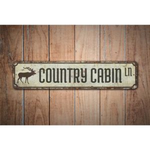 Country-Cabin-Lane-Sign-Premium-Quality-Rustic-Metal-Sign-Images