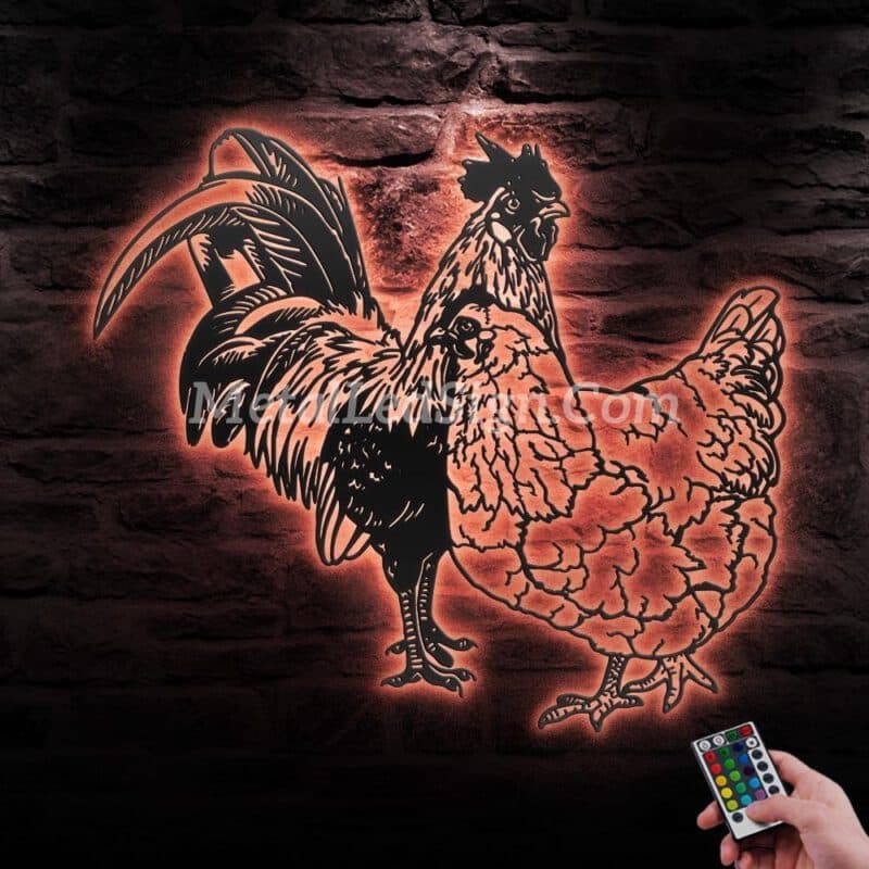 Couple-Chicken-Farmhouse-Metal-Wall-Art-Led-Light-5-1