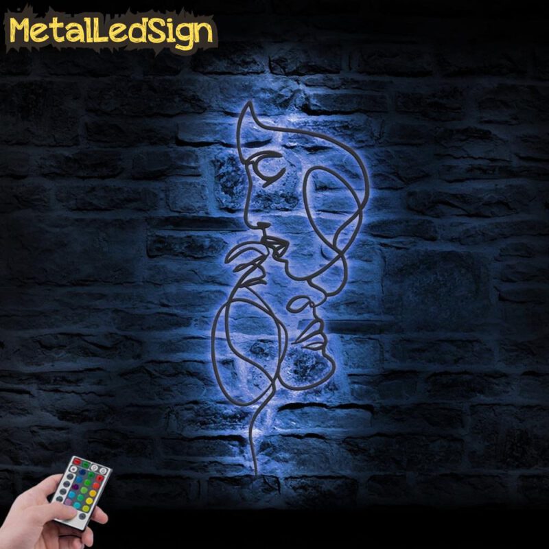 Couple-Woman-Face-Love-line-Metal-Wall-Art-LED-Light-3.jpg