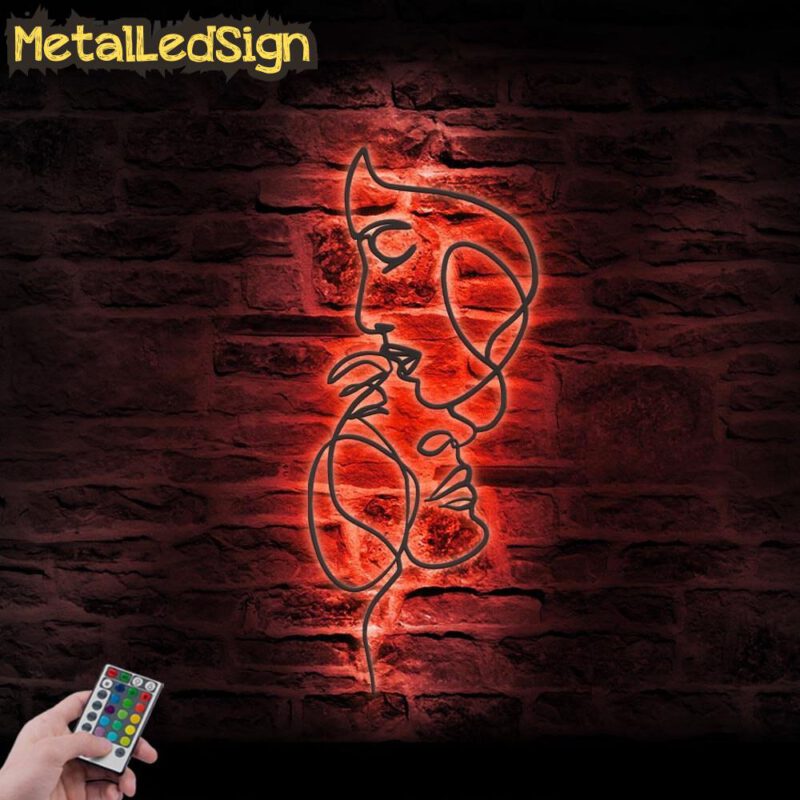 Couple-Woman-Face-Love-line-Metal-Wall-Art-LED-Light-5.jpg