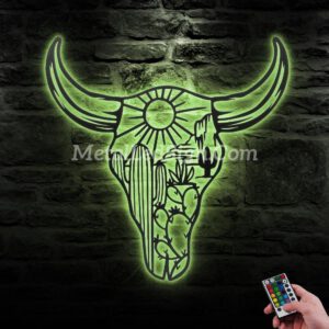 Cow-Skull-Desert-Metal-Wall-Art-Led-Light-6