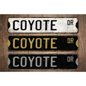 Coyote-Premium-Quality-Rustic-Metal-Sign-Images