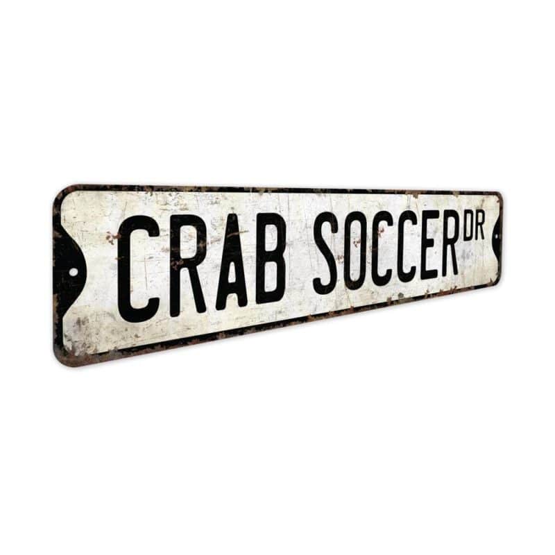 Crab-Soccer-Premium-Quality-Rustic-Metal-Sign-3