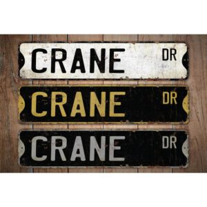 Crane-Premium-Quality-Rustic-Metal-Sign-Images