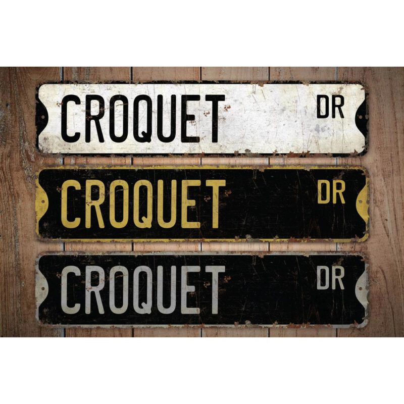 Croquet-Premium-Quality-Rustic-Metal-Sign-Images