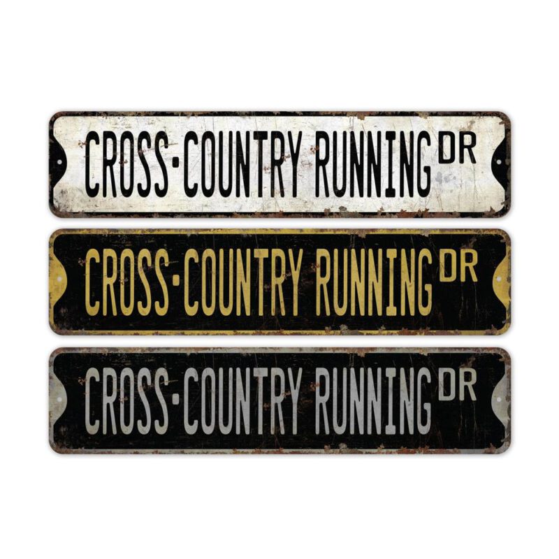 Cross-Country-Running-Premium-Quality-Rustic-Metal-Sign-2