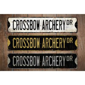 Crossbow-Archery-Premium-Quality-Rustic-Metal-Sign-Images