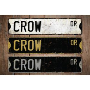 Crow-Premium-Quality-Rustic-Metal-Sign-Images