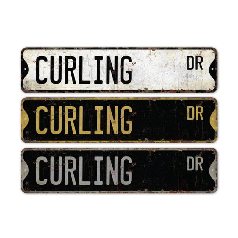 Curling-Premium-Quality-Rustic-Metal-Sign-2