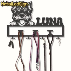 Custom-Affenpinscher-Dog-Leash-Collar-Holder-3