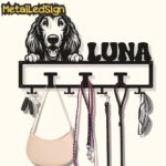 Custom-Afghan-Hound-Dog-Leash-Collar-Holder-Images