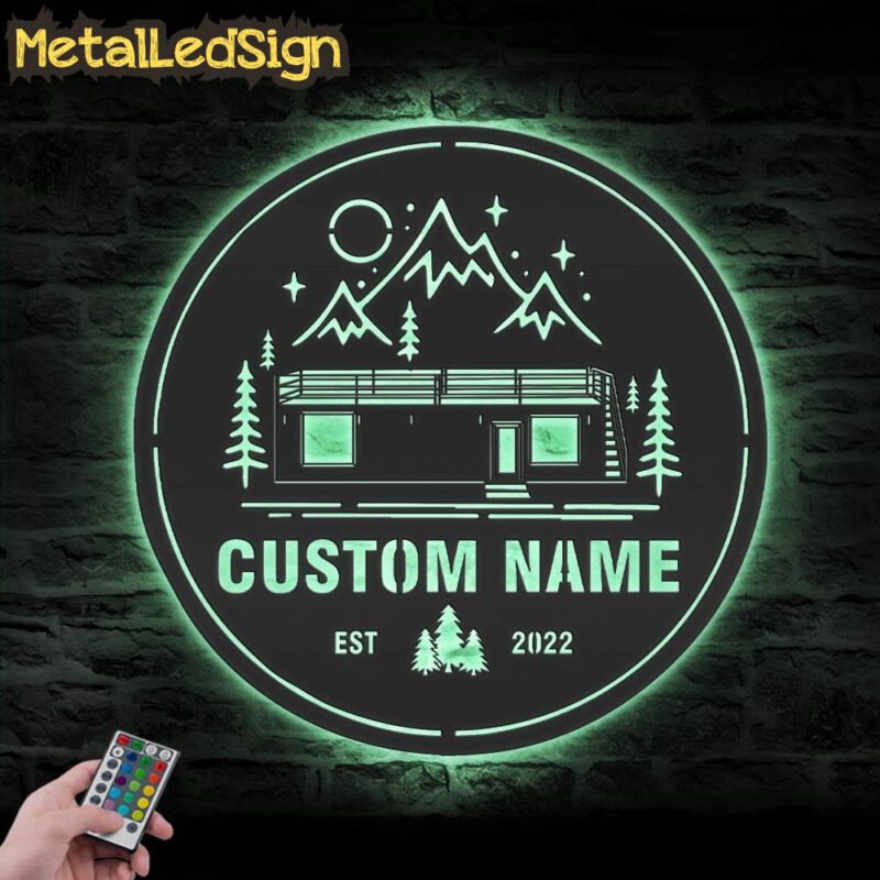 Custom-Airbnb-Shipping-Container-Cabin-Metal-Wall-Art-LED-Light-7.jpg