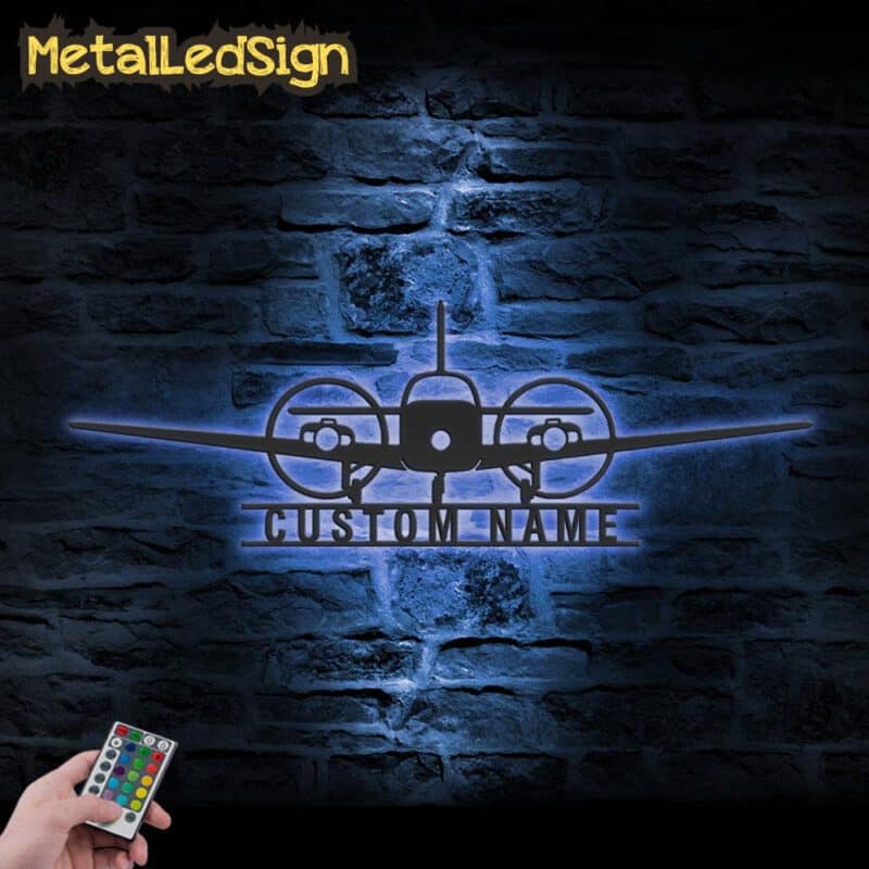 Custom-Airplane-Metal-Wall-Art-Led-Light-3