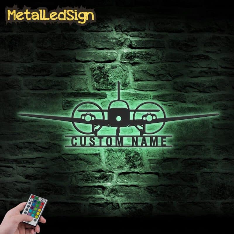 Custom-Airplane-Metal-Wall-Art-Led-Light-7