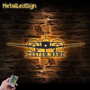 Custom-Airplane-Metal-Wall-Art-Led-Light-Images