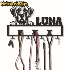 Custom-Alano-Espanol-Dog-Leash-Collar-Holder-3