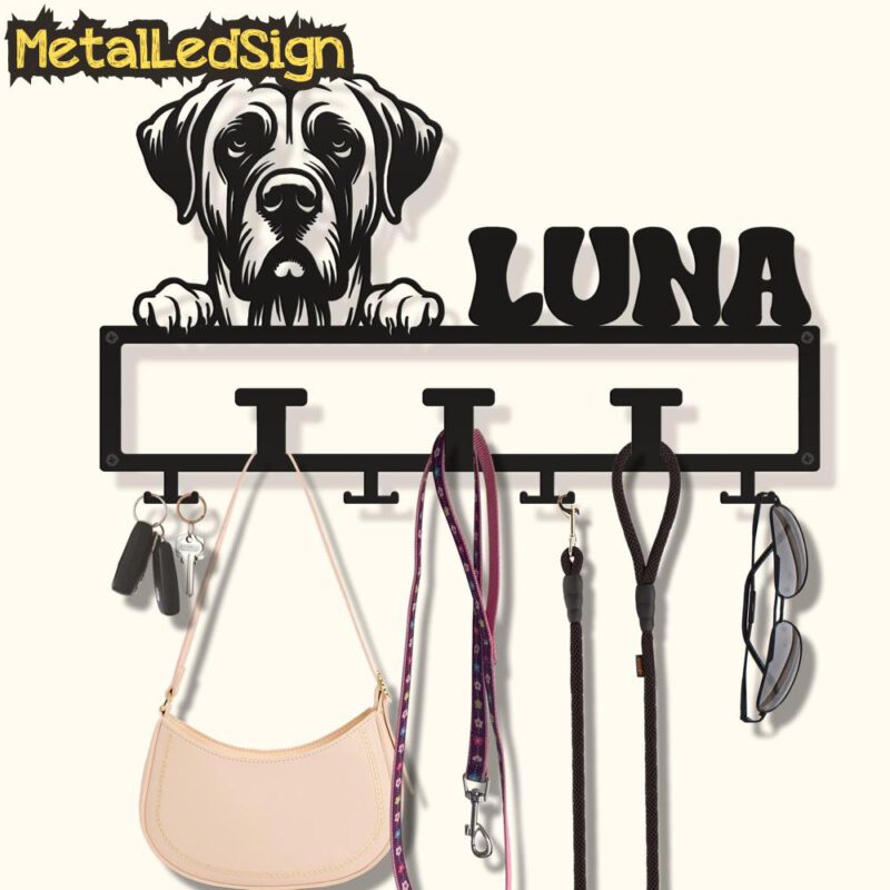 Custom-Alano-Espanol-Dog-Leash-Collar-Holder-Images