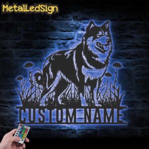 Custom-Alaskan-Malamute-Metal-Wall-Art-LED-Light-3.jpg