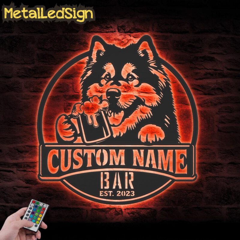 Custom-Alaskan-Malamute-Thirsty-Beer-Pub-Metal-Wall-Art-LED-Light-5.jpg