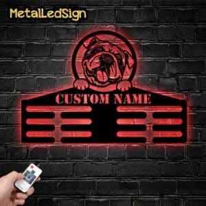 Custom-American-Bulldog-Metal-Medal-Hanger-2