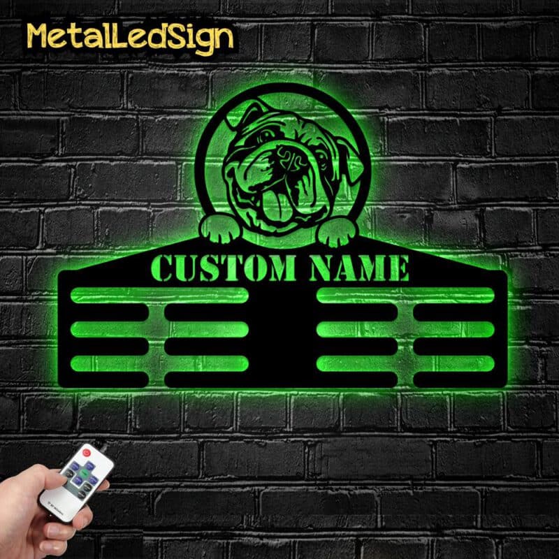 Custom-American-Bulldog-Metal-Medal-Hanger-4