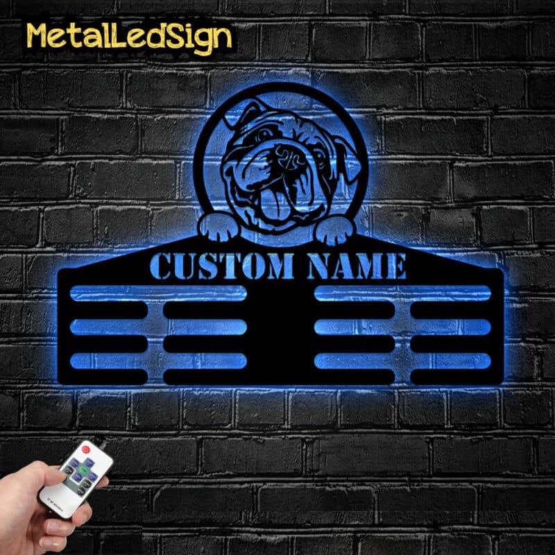 Custom-American-Bulldog-Metal-Medal-Hanger-8