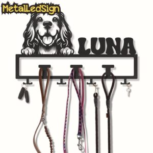 Custom-American-Cocker-Spaniel-Dog-Leash-Collar-Holder-3