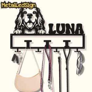 Custom-American-Cocker-Spaniel-Dog-Leash-Collar-Holder-Images