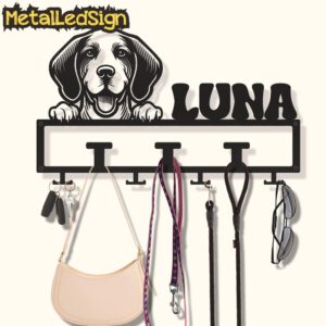 Custom-American-English-Coonhound-Dog-Leash-Collar-Holder-Images