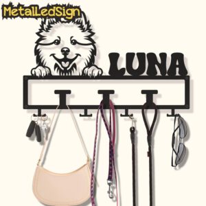 Custom-American-Eskimo-Dog-Leash-Collar-Holder-Images