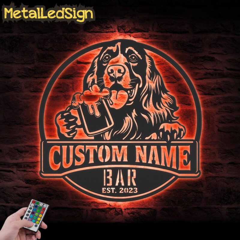 Custom-American-Water-Spaniel-Thirsty-Beer-Pub-Metal-Wall-Art-LED-Light-7.jpg