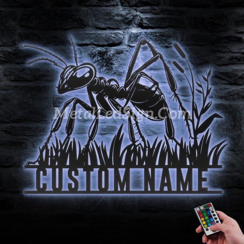 Custom-Ant-Metal-Wall-Art-Led-Light-3-1