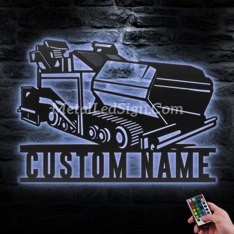 Custom-Asphalt-Paver-Truck-Driver-Metal-Wall-Art-Led-Light-3-1